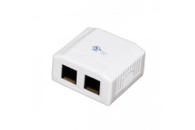 Superlink C6 UTP Surface Mount Box 2 Port White (PCB)
