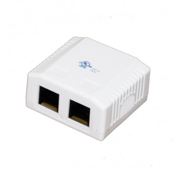 Superlink C6 UTP Surface Mount Box 2 Port White (PCB)